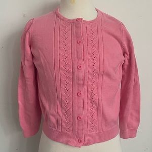 Girls pink sweater, like new.